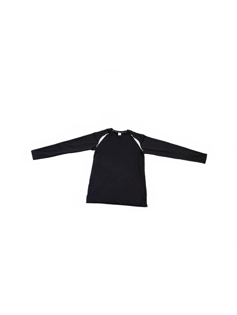 Muezna Men's Long Sleeve Black Athletic Shirt XL